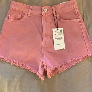 NWT Zara High Rise Shorts Size 36/US4